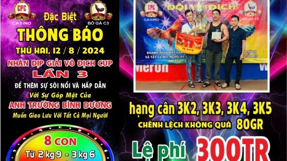 Full Giải Vô Địch Cup C3 Ngày 12/8/2024 (CPC3/ CPC1)